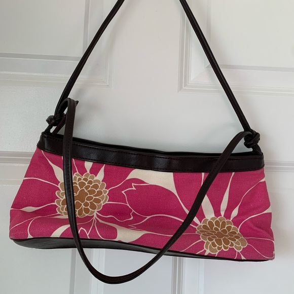 Victoria's Secret Y2k Angel Shoulder Bag Purse Floral Faux Leather Hand Pink - Picture 4 of 15